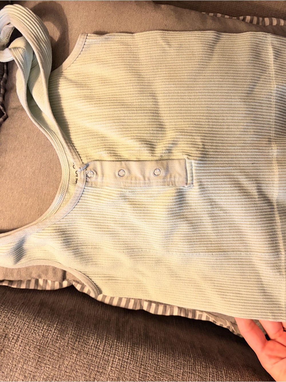 rue21 Sage Green Ribbed Tank with Front Snap